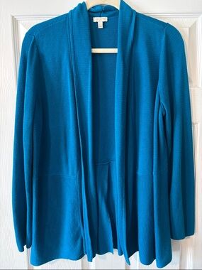 Talbots Bright Teal Open-Front Women's Cardigan